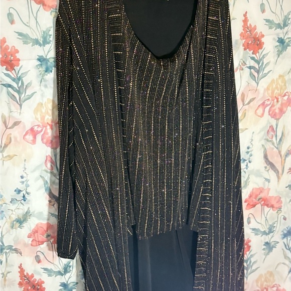 Vintage Onyx Nite Black and Metallic Tank and Coverup Set - Picture 3 of 11